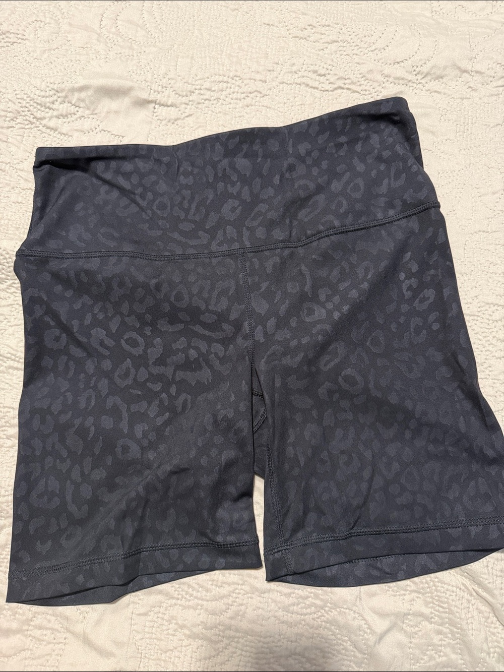 90 Degree By Reflex Black Subtle Leopard Bike Shorts